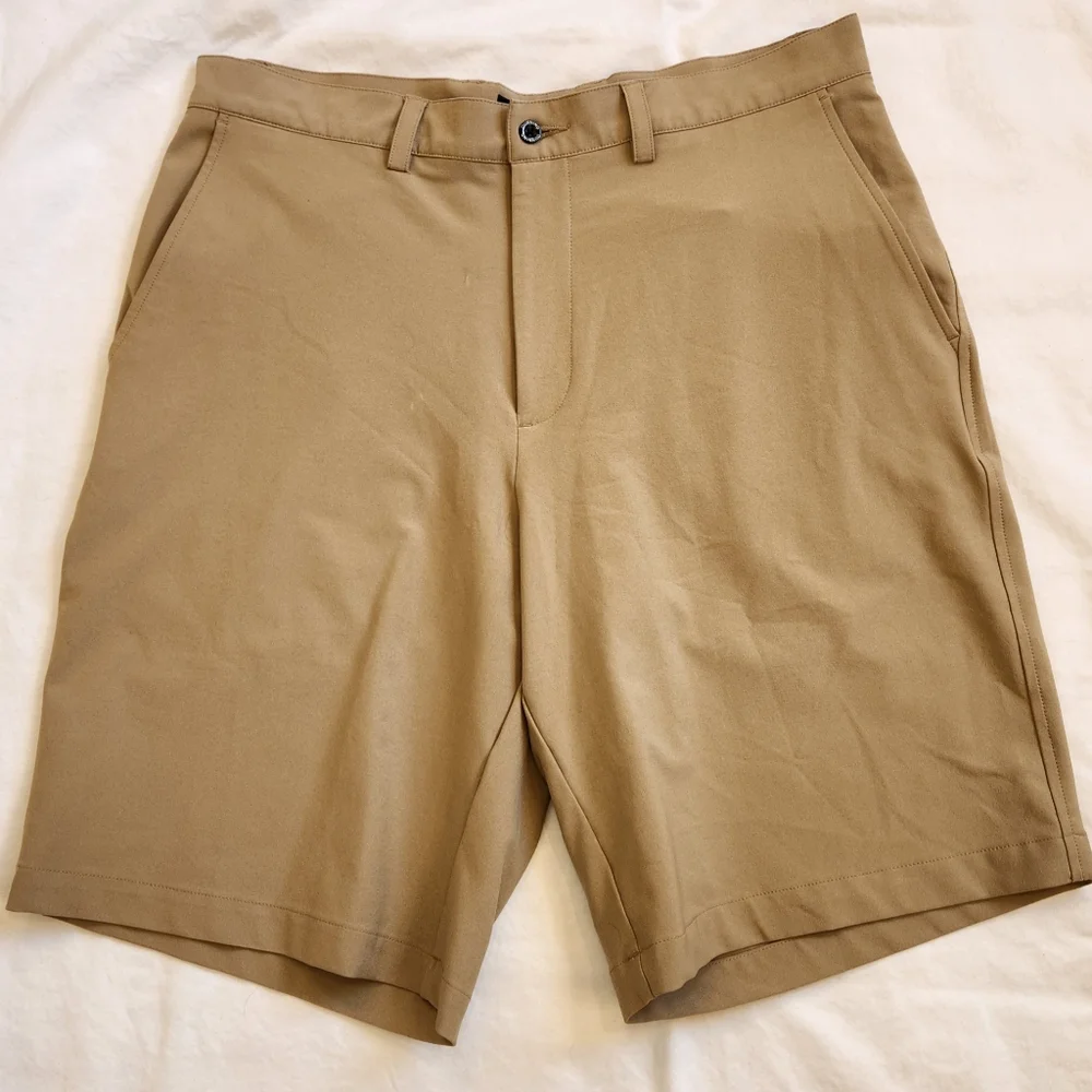Dunning men's flat front khaki shorts size 34 - Picture 1 of 5